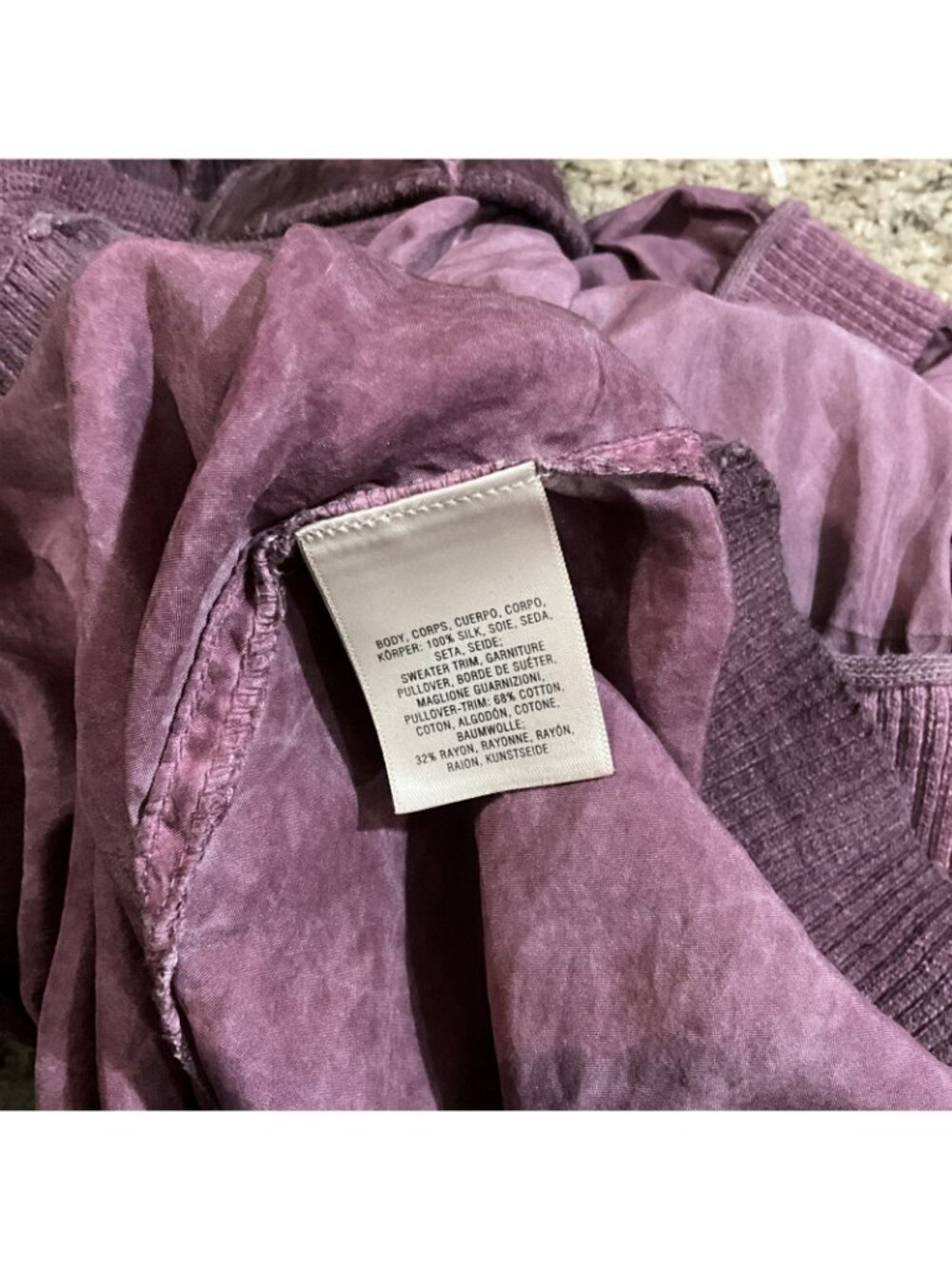 Anthropologie Eloise Silk Sweater Knit Tiered Midi Dress Mauve Purple Square M - Picture 7 of 8